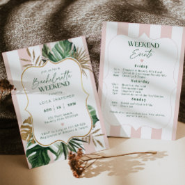 Tropisch palmstrand vrijgezellenweekendprogramma kaart