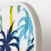 Tropisch palmstructuurpatroon Aangepaste tekstnaam Pickleball Paddle (Links Detail)