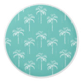 Tropisch palmstructuurpatroon keramische knop (Voorkant)