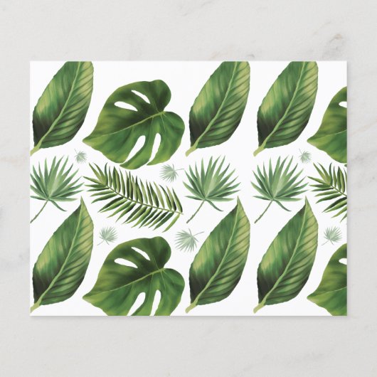 Tropisch palmTime Capsule Advice BridalShower-kaar Flyer (Achterkant)