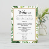 Tropisch palmwandelwagentje kaart (Staand voorkant)