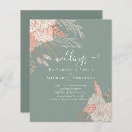 Tropisch Pampagras Terracotta Bruiloft