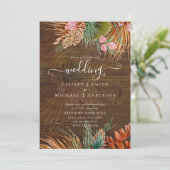 Tropisch Pampagras Terracotta Bruiloft (Staand voorkant)