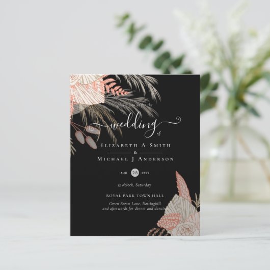 Tropisch Pampas Gras Terracotta Bruiloft (Staand voorkant)