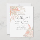 Tropisch Pampas Gras Terracotta Bruiloft (Voorkant)