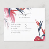 Tropisch Pampasgras Navy Bes Bruiloft (Voorkant)