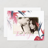 Tropisch Pampasgras Navy Bes Bruiloft (Voorkant / Achterkant)