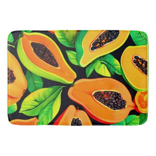 tropisch papaya paradijs badmat