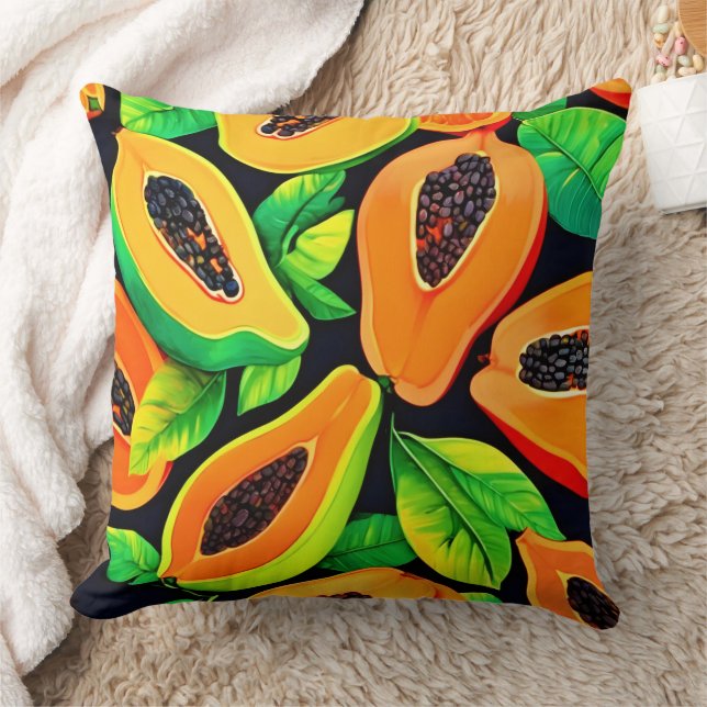 Tropisch Papaya Paradijs Kussen (Deken)