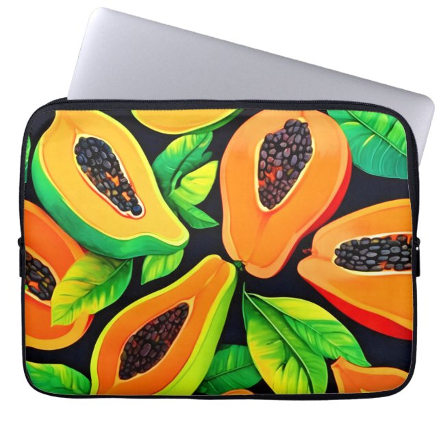 tropisch papaya paradijs laptop sleeve (Voorkant)