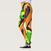 tropisch papaya paradijs leggings (Links)