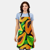 tropisch papaya paradijs schort (Gedragen)