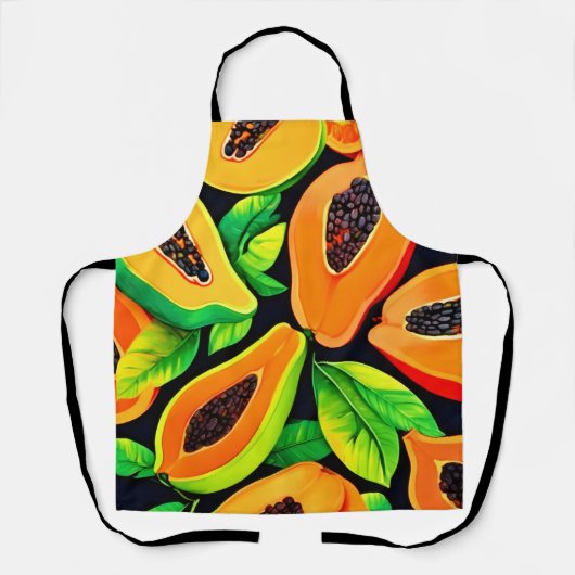 tropisch papaya paradijs schort (Voorkant)