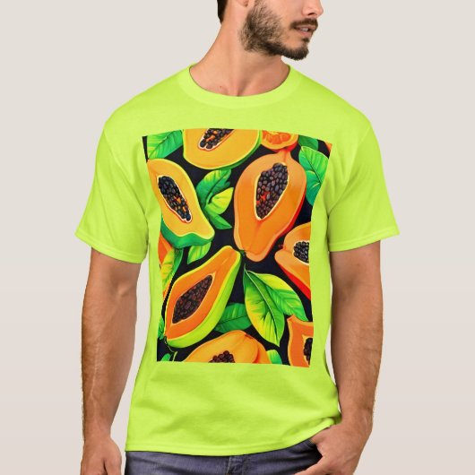 tropisch papaya paradijs t-shirt (Voorkant)