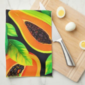 tropisch papaya paradijs theedoek (Quarter Fold)