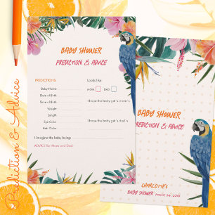 Tropisch Papegaai Baby Shower Voorspelling Advies