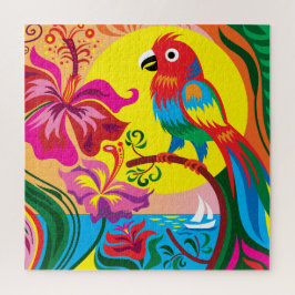 Tropisch papegaaienparadijs legpuzzel