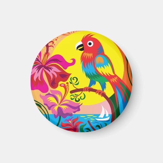 Tropisch papegaaienparadijs magneet (Voorkant)