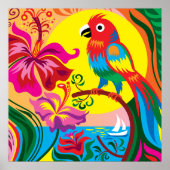 Tropisch Papegaaienparadijs Poster (Voorkant)