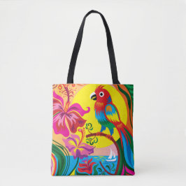 Tropisch papegaaienparadijs tote bag