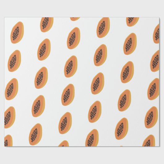 Tropisch papier afdrukken fruitig Oranje wit (Vlak)