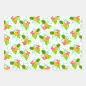 Tropisch papier met witte ananassen inpakpapier vel (Voorkant)