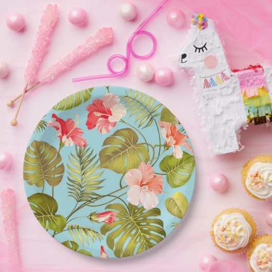 Tropisch Papieren Bordje (Feest)