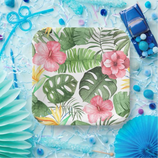  tropisch papieren bordje (Feest)