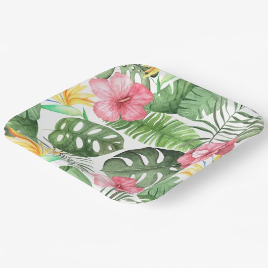  tropisch papieren bordje (Gebogen)