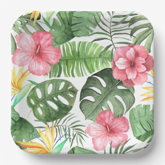  tropisch papieren bordje (Voorkant)