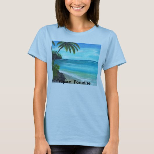 Tropisch paradijs 2, tropisch paradijs t-shirt (Voorkant)