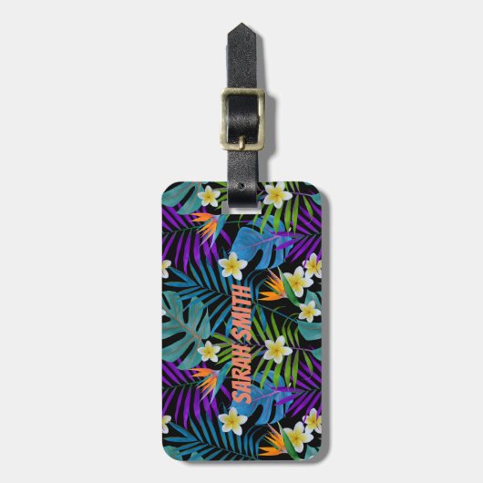 Tropisch paradijs bagagelabel (Voorkant verticaal)