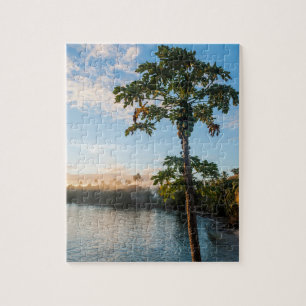 Tropisch paradijs bij zonsondergang, Fiji Legpuzzel