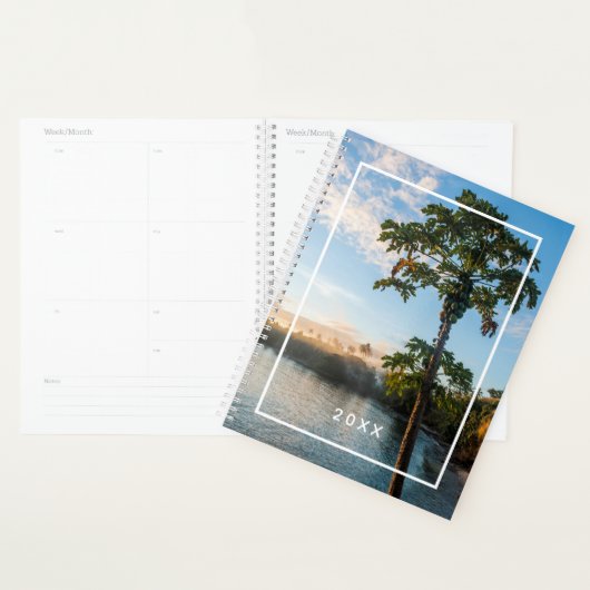 Tropisch paradijs bij zonsondergang, Fiji Planner (Display)
