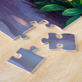 Tropisch paradijs bij zonsondergang legpuzzel (Zijkant)