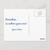 Tropisch paradijs Birthday Kaart (Achterkant)