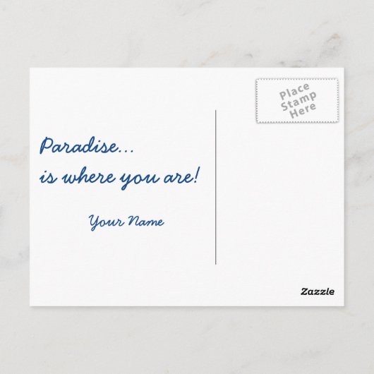 Tropisch paradijs Birthday Kaart (Achterkant)