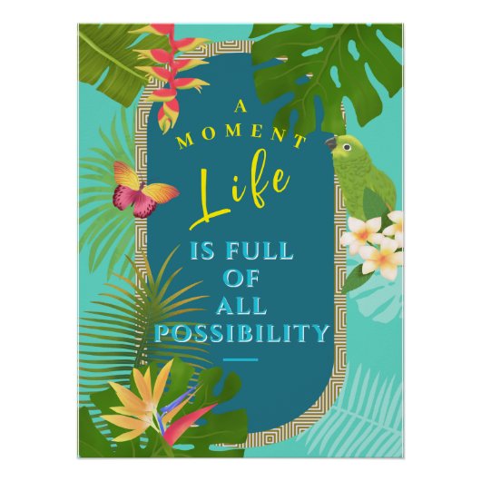 Tropisch Paradijs Blauwgroen Perfect Poster (Voorkant)