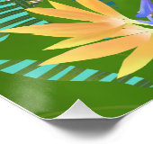 Tropisch Paradijs Blauwgroen Perfect Poster (Hoek)