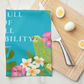 Tropisch Paradijs Blauwgroen Theedoek (Quarter Fold)