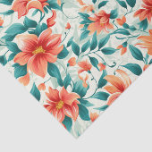 Tropisch paradijs bloemengroen Print Tissuepapier (Detail)