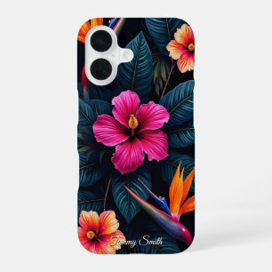 Tropisch Paradijs Bloemenpatroon Levendige botan iPhone 16 Hoesje