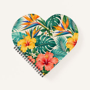 Tropisch Paradijs Botanisch Bloemmotief Notitieboek