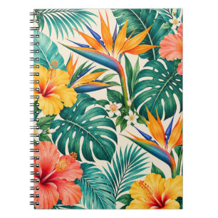 Tropisch Paradijs Botanisch Bloemmotief Notitieboek