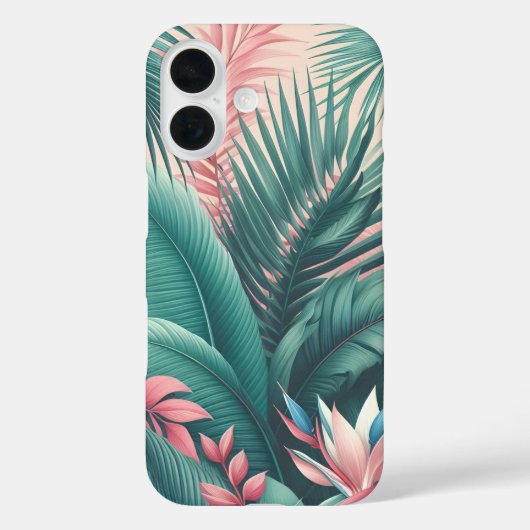 Tropisch Paradijs Botanisch Patroon Case-Mate iPhone Case (Achterkant)
