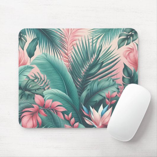 Tropisch Paradijs Botanisch Patroon Muismat (Met muis)