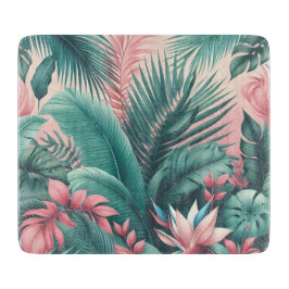 Tropisch Paradijs Botanisch Patroon Snijplank