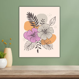 Tropisch Paradijs Botanische Kunst, Boho Wall Art Poster