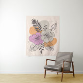 Tropisch Paradijs Botanische Kunst, Boho Wandkleed (In situ)