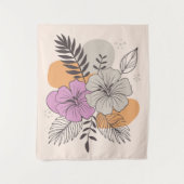 Tropisch Paradijs Botanische Kunst, Boho Wandkleed (Voorkant)